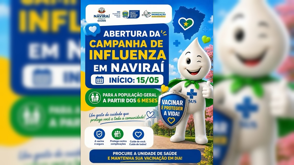 Campanha de Vacinação contra a Influenza começa nesta quinta-feira em Naviraí